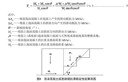 泡沫混凝土拓宽路堤